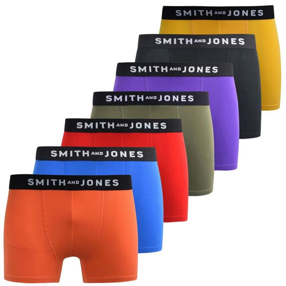 Smith & Jones Mens Tevin Boxer Shorts (Pack of 7) / Multicolored